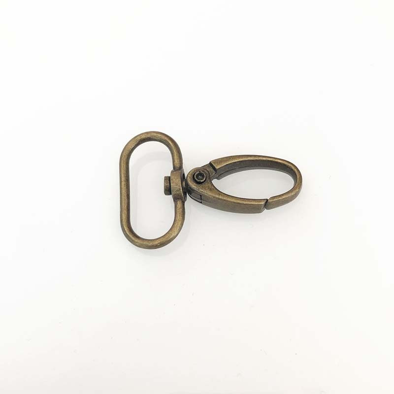 Couleur Bronze en Alliage De Zinc De 20 Mm Fermoir Homard émerillons Clips Trigger Keychain DIY Accessoires 15pcs Pivotant Mousquetons avec Bague Ovale 