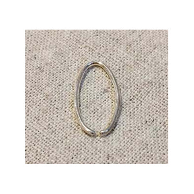 Métal - Grand anneau oval ouvert, 1,8 cm.