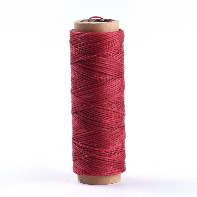 50 m, coton ciré 1 mm. Rouge foncé