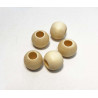 5 perles rondes, bois brut, 14 mm