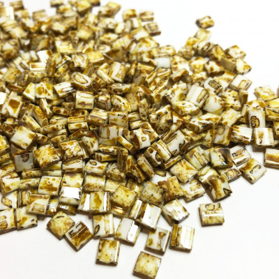 Tila beads, marbré, 5*5*1,9 mm