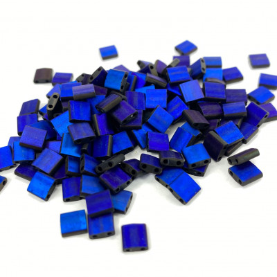 Tila beads, bleu électrique, 5*5*1,9 mm
