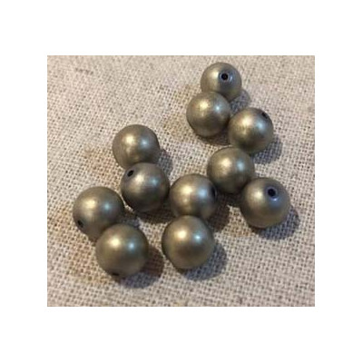 hématite, perle 6 mm,bronze mat, à la pièce