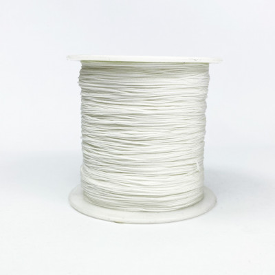 0,5 mm Cordon en nylon tresse, blanc, vendu par 5 m