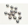 20 perles boules. 10 mm métal argenté