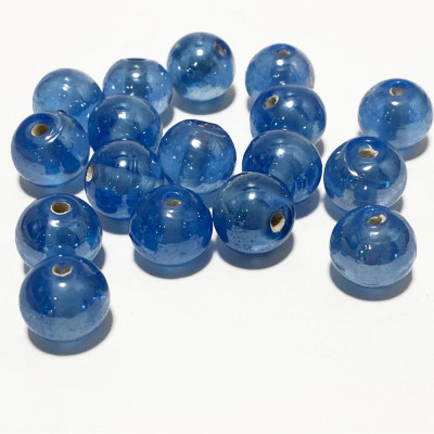 5 boules verre bleu. 10 mm